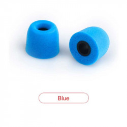 1 Pair Original Memory Foam Ear Pads Tips Noise Isolating Earbud Comfortable Earpad for Earphones - astrosoar details blue