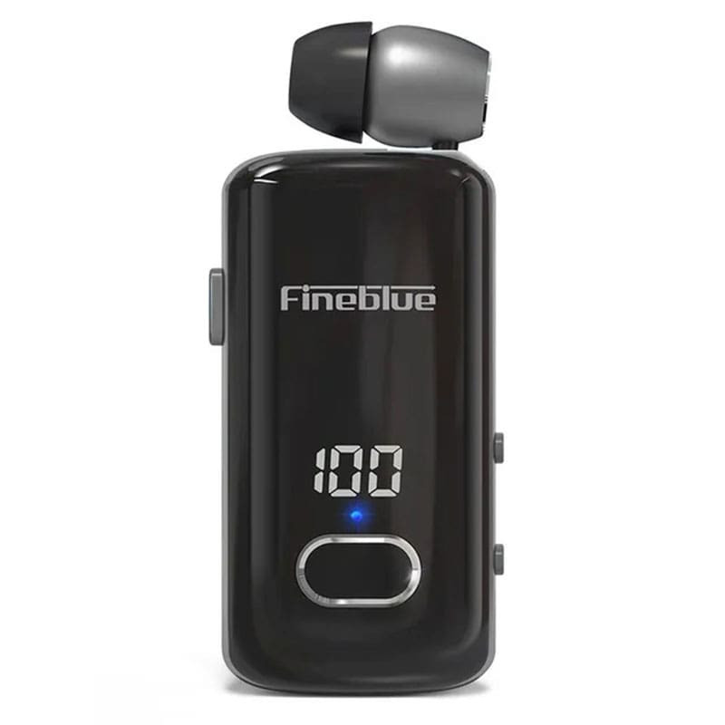 F580 Business Earphones | Collar Clip on Headphone with Power Display |color grey | astrosoar.com